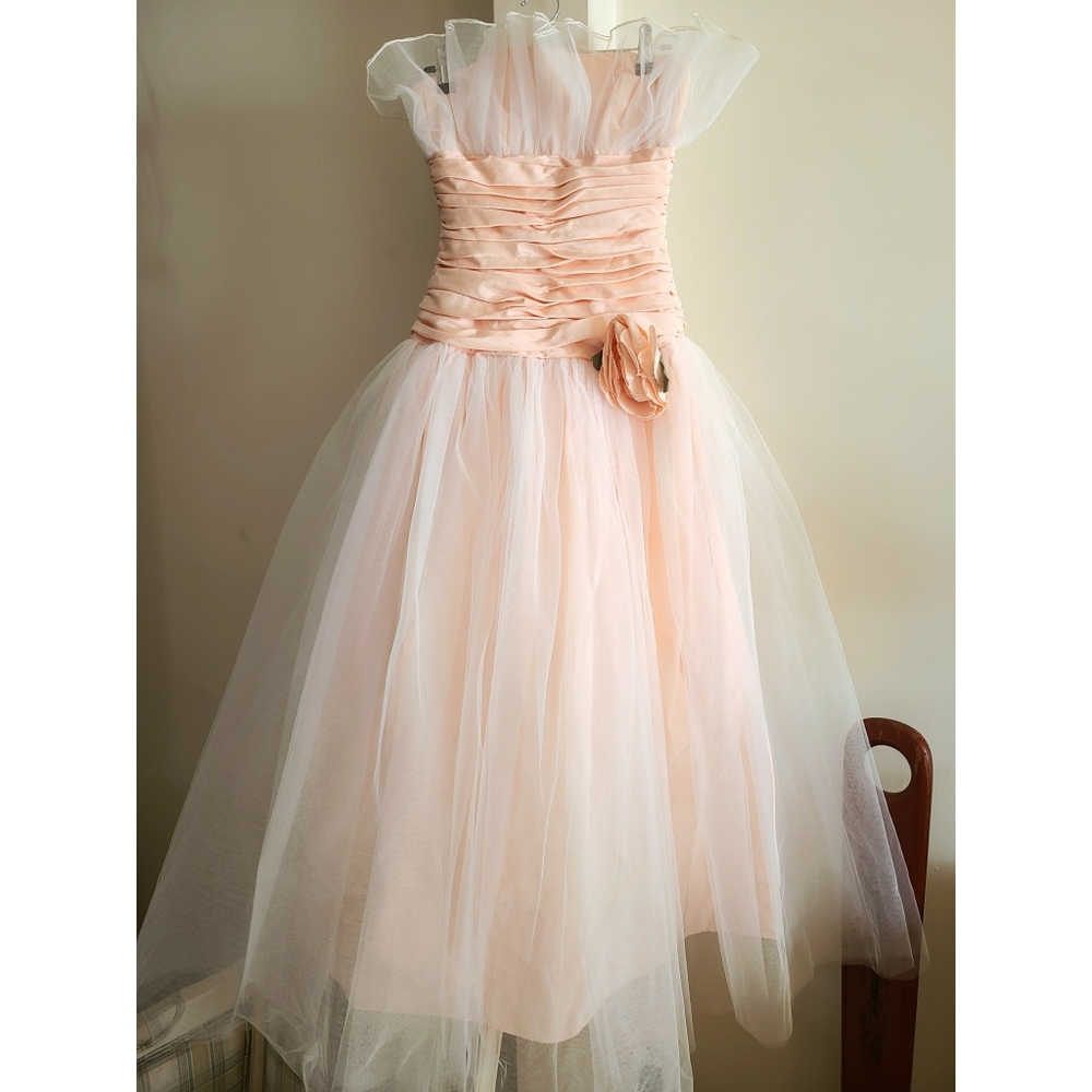 1950's tulle Prom gown